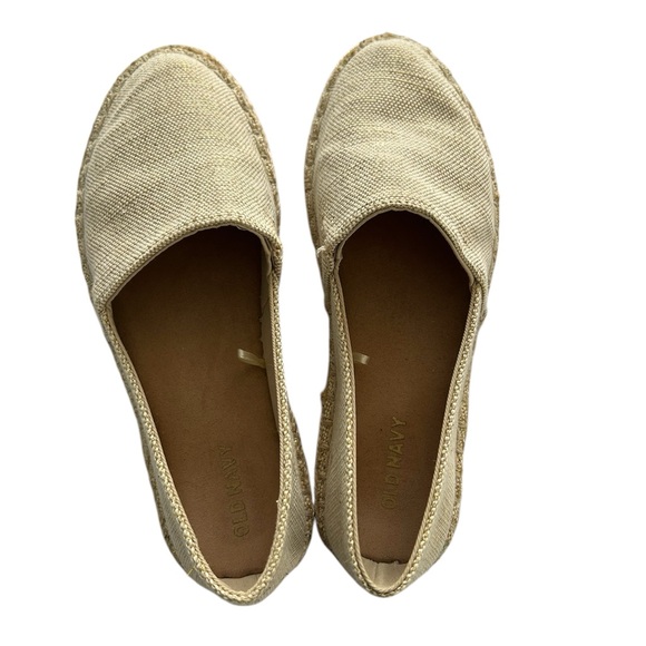 Old navy Beige and gold Espadrille Flats - Picture 1 of 4